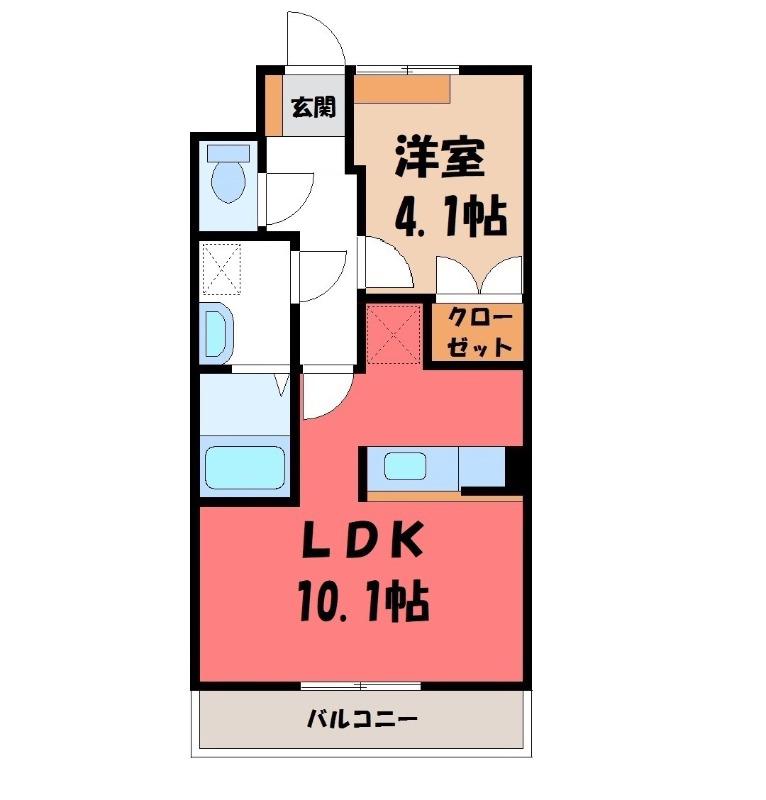 プロニティピア09(1LDK/2階)の間取り写真