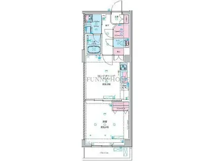 ジェノヴィア桜上水II(1LDK/1階)の間取り写真