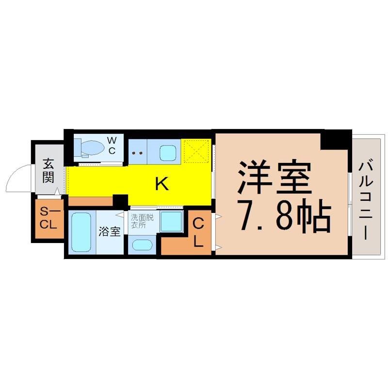 メゾン ミール(1K/3階)の間取り写真