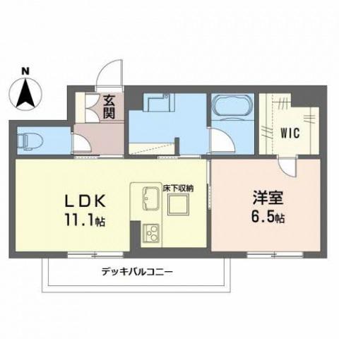 クオレール(1LDK/1階)の間取り写真
