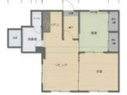 LA TERRACE星ヶ丘(2LDK/2階)の間取り写真