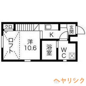 ETOILE黒川(1K/1階)の間取り写真