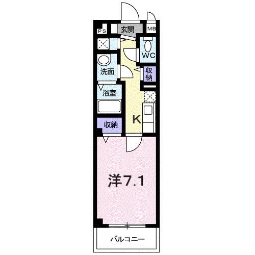 ARKPLACE(1K/1階)の間取り写真