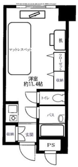 メゾン大塚(ワンルーム/3階)の間取り写真