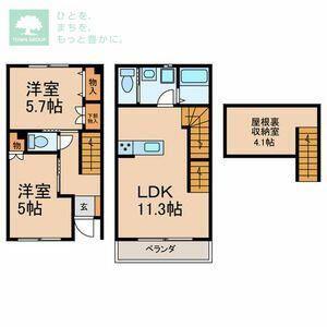 SOUVENIR YAMATO(2LDK/1階)の間取り写真