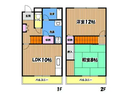 メゾンセレナイト(2LDK/4階)の間取り写真