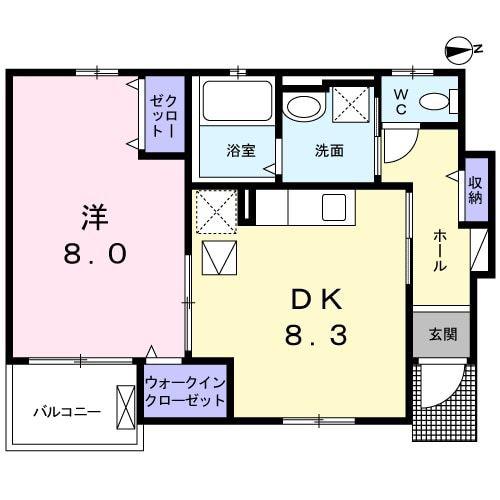 マルハート(1LDK/1階)の間取り写真