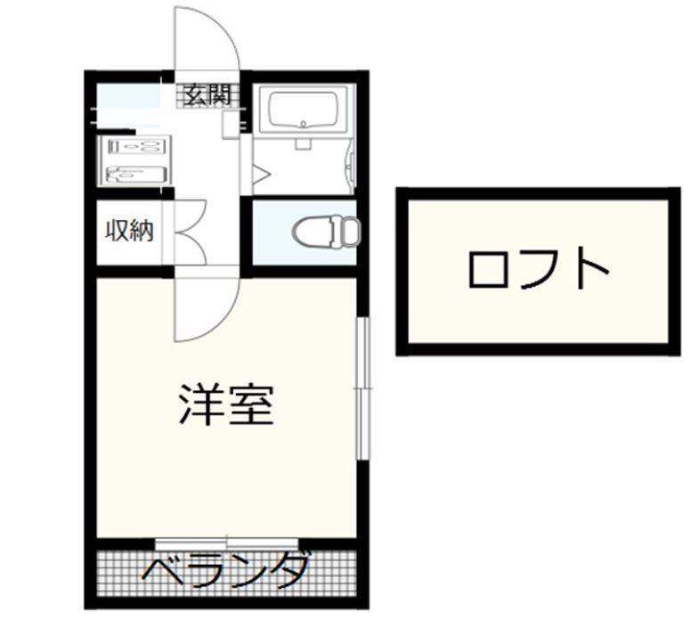 レオパレス長岡第6(1K/2階)の間取り写真