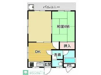 エスポワールメゾン(2DK/3階)の間取り写真