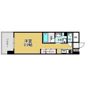 エスペランサ上前津(ワンルーム/11階)の間取り写真