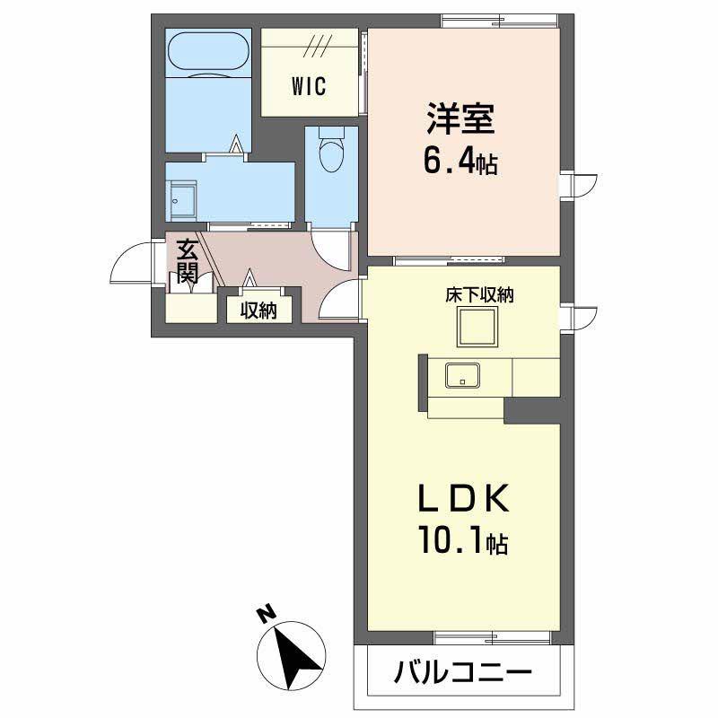 クオーレ光I(1LDK/1階)の間取り写真