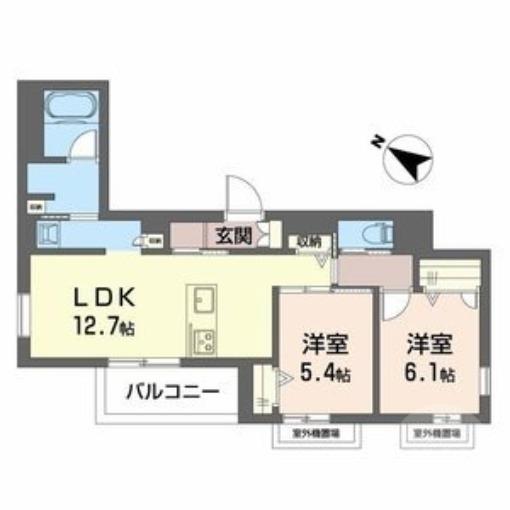 シャーメゾン ノワリー(2LDK/4階)の間取り写真