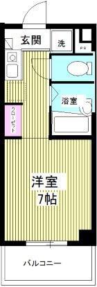 サマレジデンス(ワンルーム/2階)の間取り写真