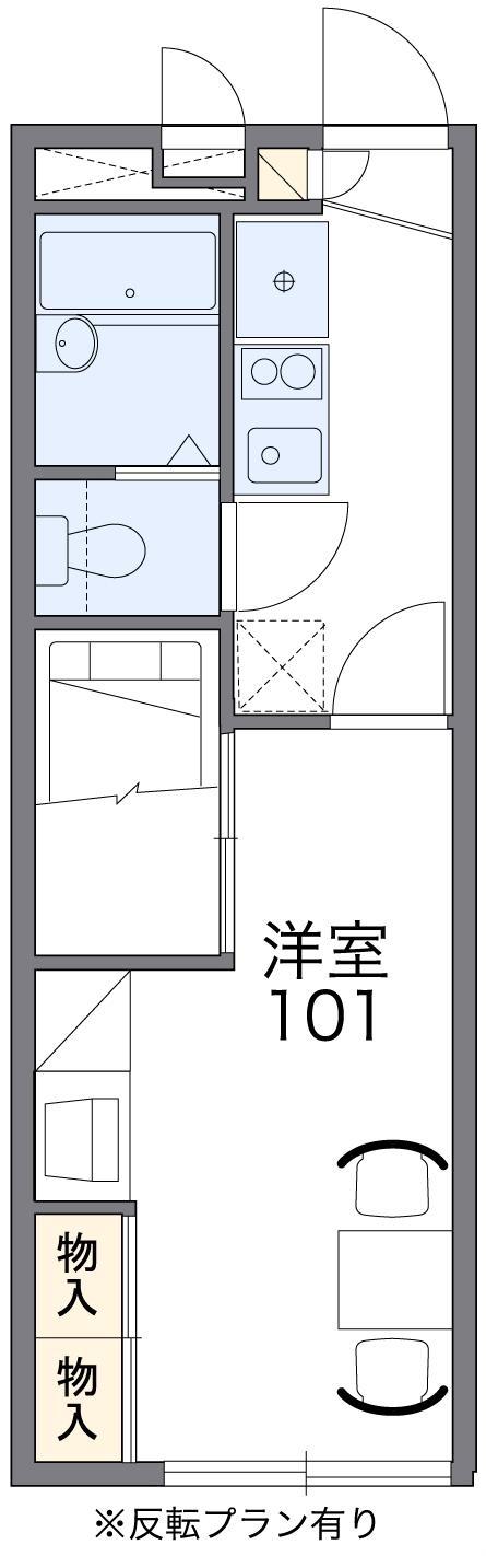 レオパレスGATESMILLS(1K/2階)の間取り写真