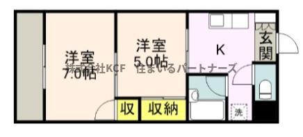 アドバンス弐番館(2K/5階)の間取り写真