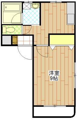 玉家ビル(1K/4階)の間取り写真