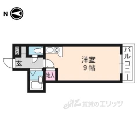 グランドールワタナベⅠ(ワンルーム/3階)の間取り写真