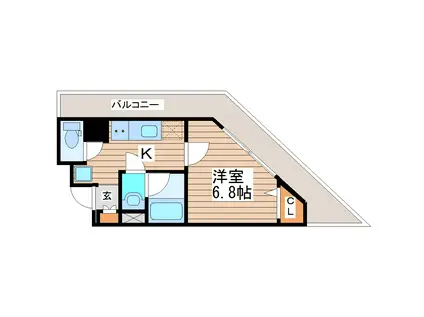 NF青葉(1K/5階)の間取り写真