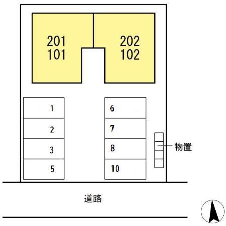 クレストN(3DK/1階)の間取り写真