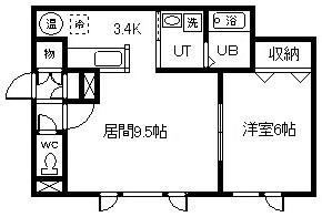 EST LUCE 5・5(1LDK/1階)の間取り写真