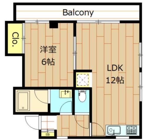 第3マルセンビル(1LDK/4階)の間取り写真