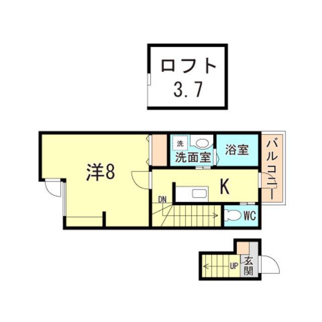 あんしん宮川町08-3006(1K/2階)の間取り写真