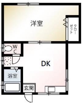 西蓮寺グリーンハイツ(1DK/1階)の間取り写真