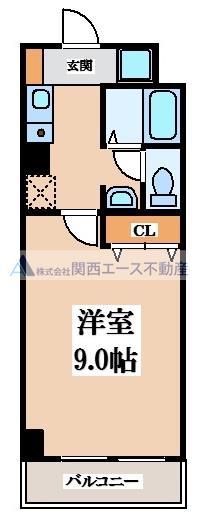 Mプラザ布施弐番館(1K/8階)の間取り写真