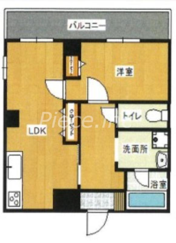 第一双基(1LDK/8階)の間取り写真