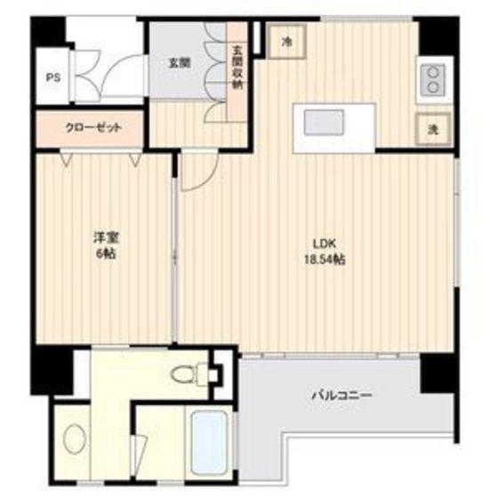 アーバンレジデンス勾当台(1LDK/7階)の間取り写真