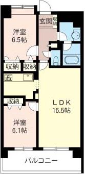 ウエストヴァレィー壱番館(2LDK/3階)の間取り写真