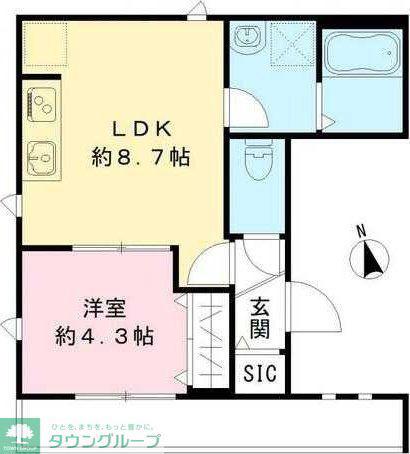 メゾン ケヤキ(1LDK/2階)の間取り写真