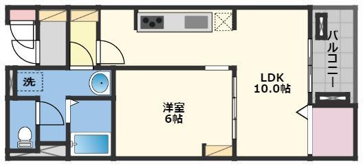 ラ・ルミエール(1LDK/3階)の間取り写真
