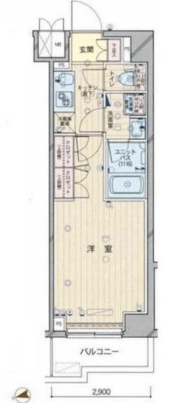 ルーブル大島弐番館(1K/4階)の間取り写真