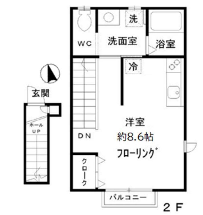 CASAPICCOLINA(ワンルーム/1階)の間取り写真