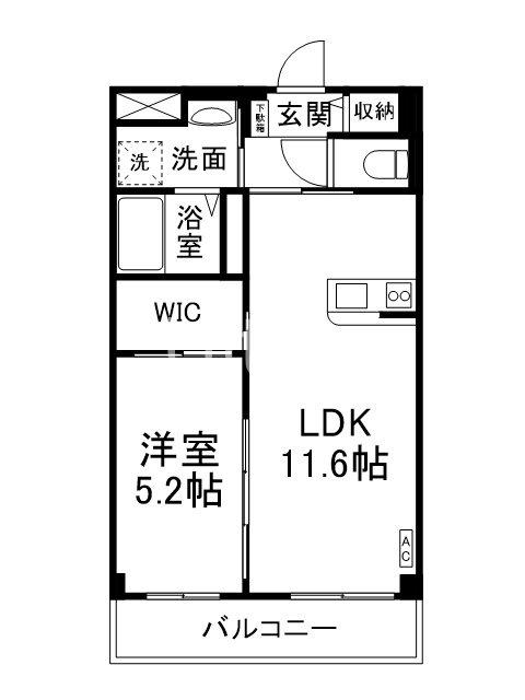 リバーレジェンド3(1LDK/2階)の間取り写真