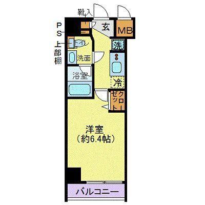 プレールドゥーク川崎(1K/10階)の間取り写真
