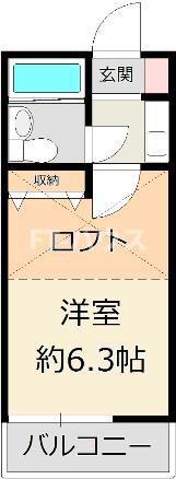 コーポフェニックス(1K/1階)の間取り写真