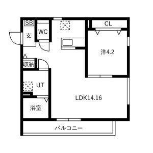 VITALIBERA(1LDK/2階)の間取り写真