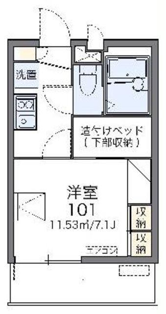 レオパレス春美II(1K/3階)の間取り写真
