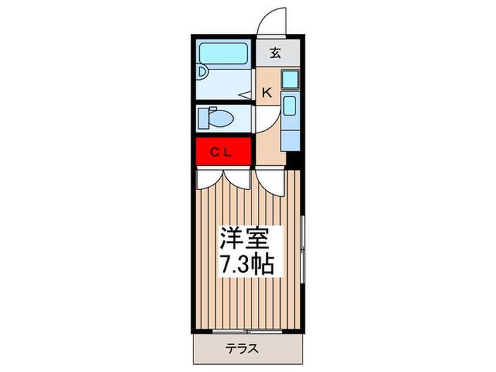 レイナ-ル.エイ(1K/1階)の間取り写真
