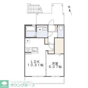 コティクオーレ1(1LDK/1階)の間取り写真
