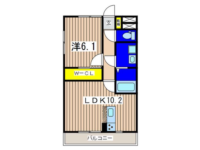 BLESS戸塚弥生台(1LDK/3階)の間取り写真