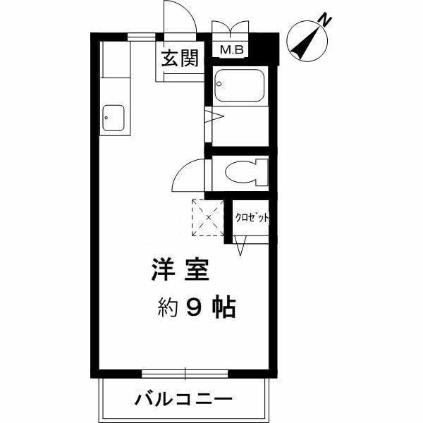 メゾンスイト(ワンルーム/2階)の間取り写真