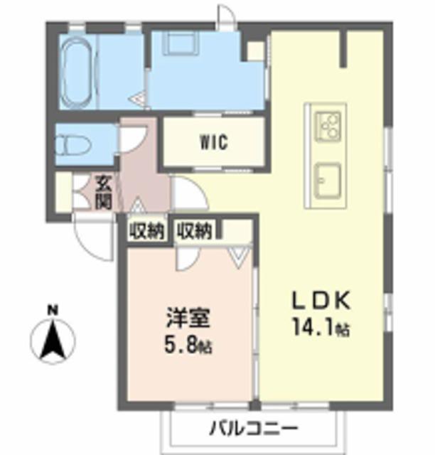 リベールB・C(2LDK/2階)の間取り写真