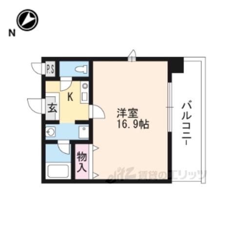 MMSⅡ(1K/5階)の間取り写真