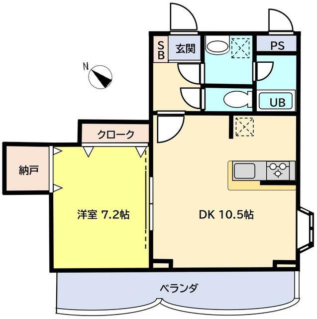 CASA DI FELICE(1LDK/3階)の間取り写真