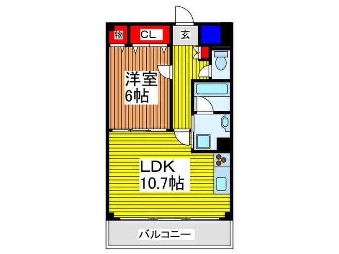 グランプエルタ(1LDK/3階)の間取り写真