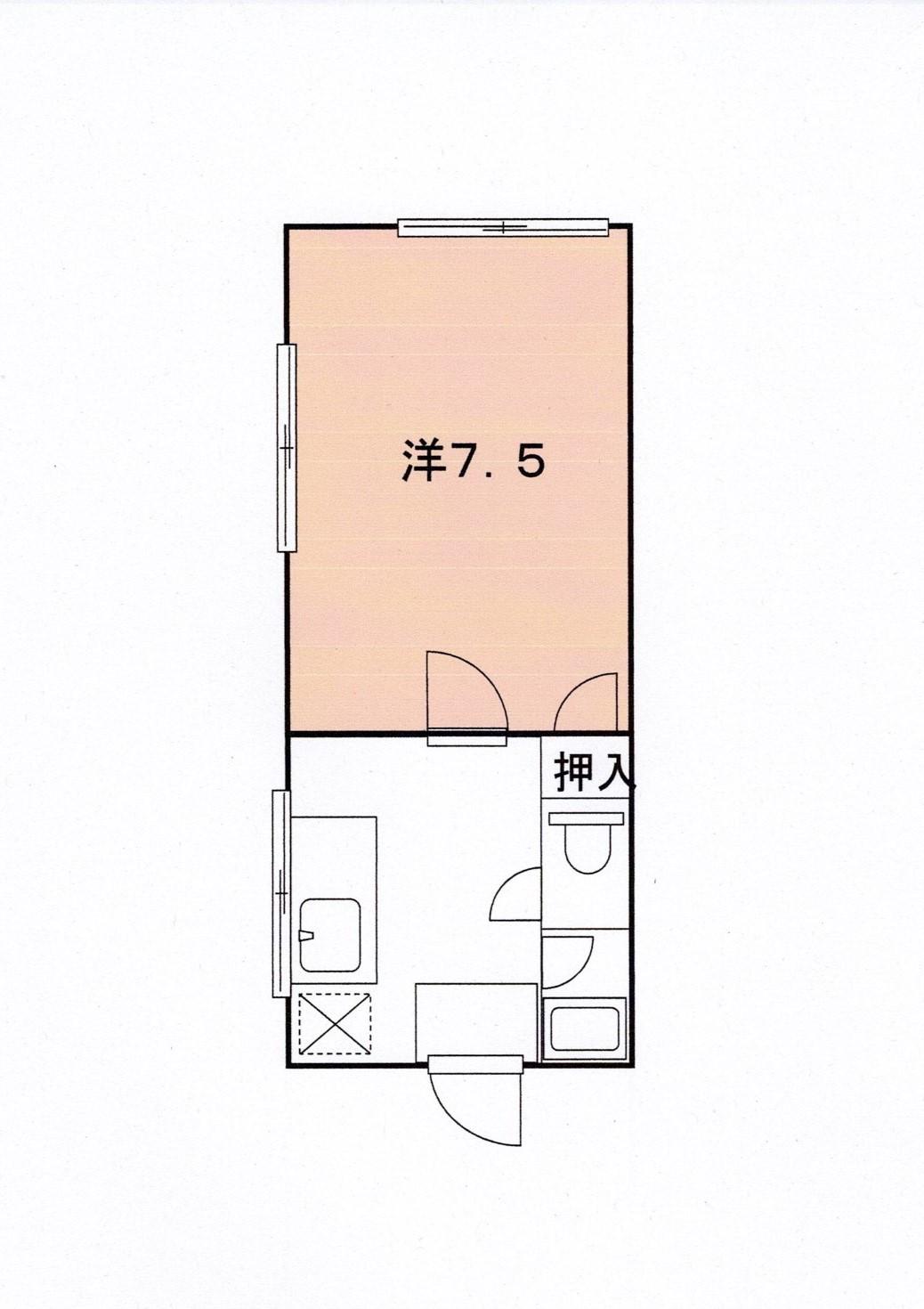 第3シティハイツ(1K/1階)の間取り写真