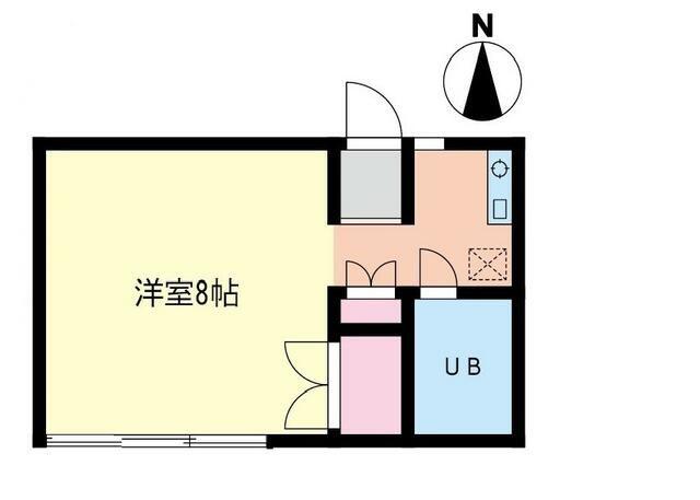 拓殖ハイツ(1K/1階)の間取り写真